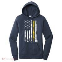 Electrician American Flag USA Women's Hoodie thumb 0