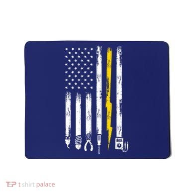 Electrician American Flag USA Mousepad