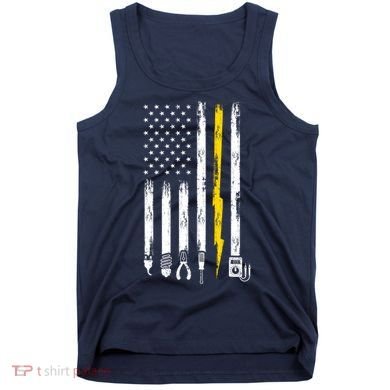 Electrician American Flag USA Tank Top
