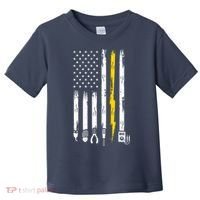 Electrician American Flag USA Toddler T-Shirt thumb 0