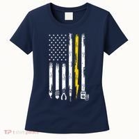 Electrician American Flag USA Women's T-Shirt thumb 0