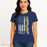 Electrician American Flag USA Women's T-Shirt thumb 4