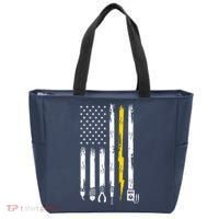 Electrician American Flag USA Tote Bag thumb 0