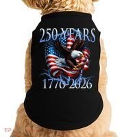 Eagle American Flag 250 Years 1776-2026 250th Birthday America Doggie Tank thumb 0