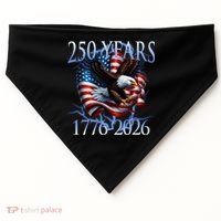 Eagle American Flag 250 Years 1776-2026 250th Birthday America USA-Made Doggie Bandana thumb 0