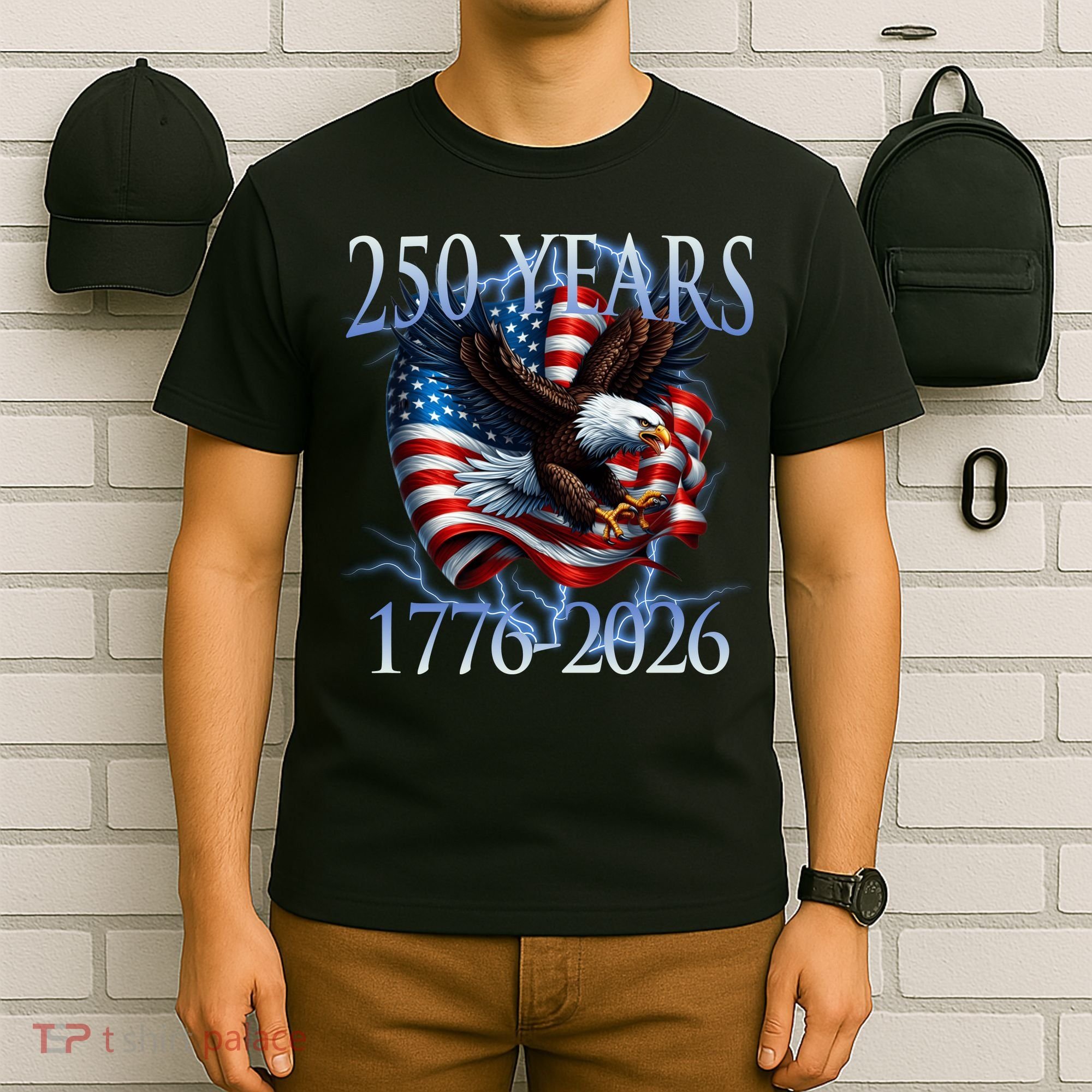 Eagle American Flag 250 Years 1776-2026 250th Birthday America T-Shirt