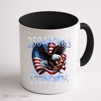 Eagle American Flag 250 Years 1776-2026 250th Birthday America Coffee Mug thumb 1