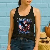 Eagle American Flag 250 Years 1776-2026 250th Birthday America Women's Tank Top thumb 2