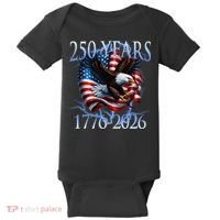 Eagle American Flag 250 Years 1776-2026 250th Birthday America Baby Bodysuit thumb 0