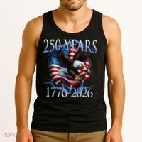 Eagle American Flag 250 Years 1776-2026 250th Birthday America Tank Top thumb 3