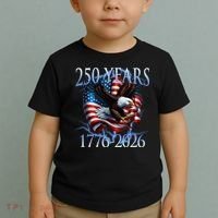 Eagle American Flag 250 Years 1776-2026 250th Birthday America Toddler T-Shirt thumb 2