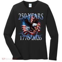 Eagle American Flag 250 Years 1776-2026 250th Birthday America Women's Long Sleeve Shirt thumb 0