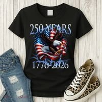 Eagle American Flag 250 Years 1776-2026 250th Birthday America Women's T-Shirt thumb 3