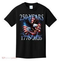 Eagle American Flag 250 Years 1776-2026 250th Birthday America Kids T-Shirt thumb 0