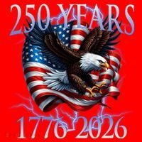 Eagle American Flag 250 Years 1776-2026 250th Birthday America Santa Hat thumb 1