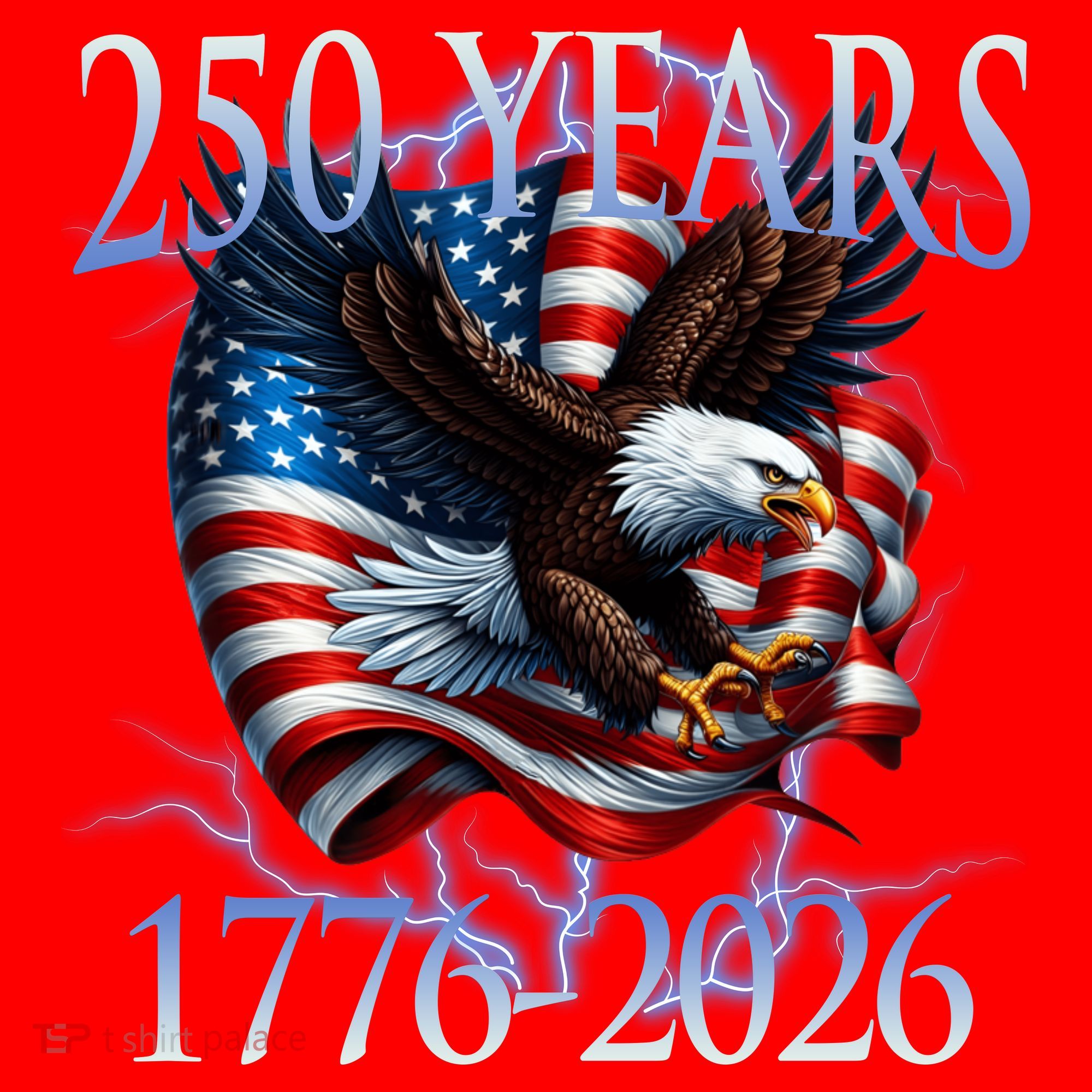 Eagle American Flag 250 Years 1776-2026 250th Birthday America Santa Hat