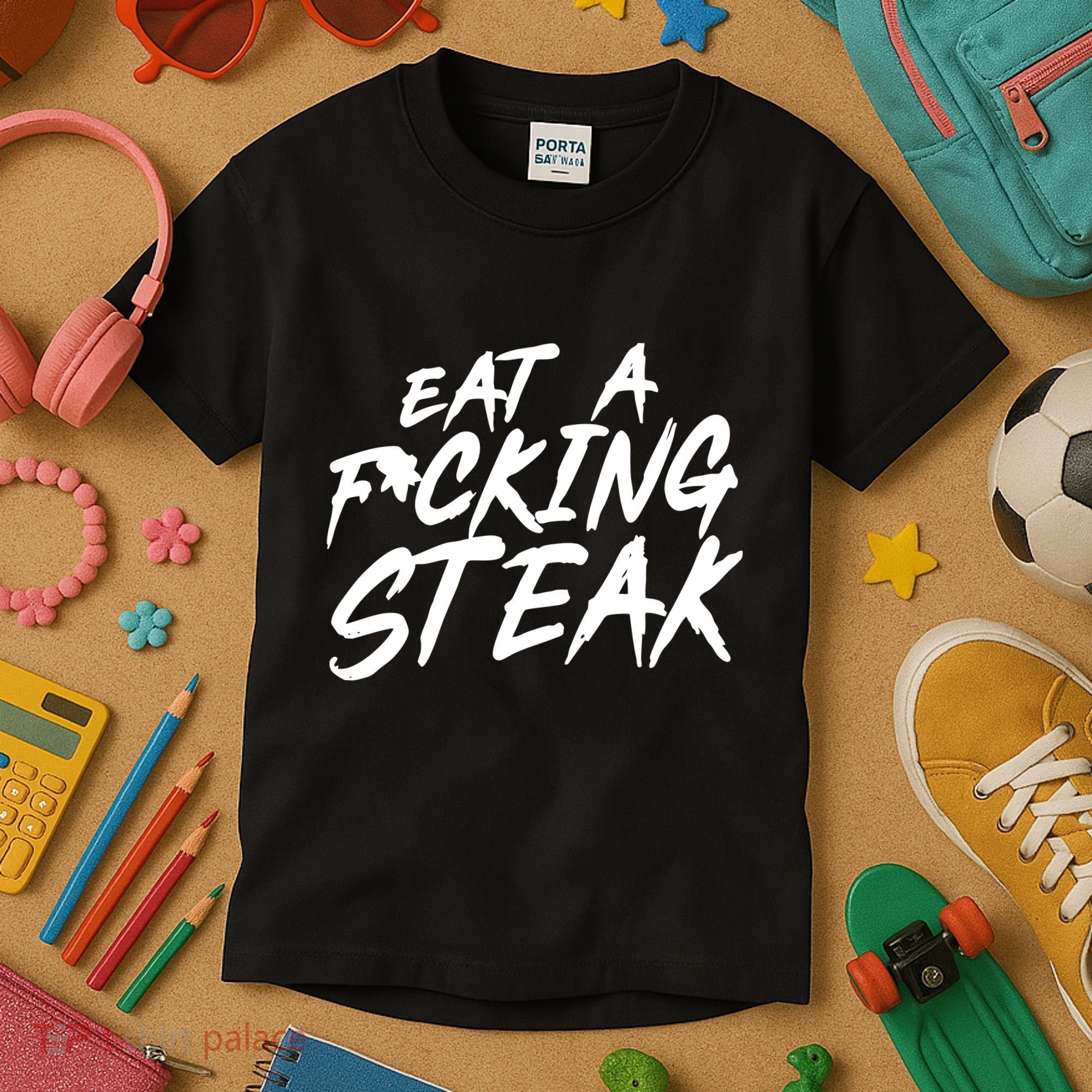Eat A Fucking Steak Kids T-Shirt