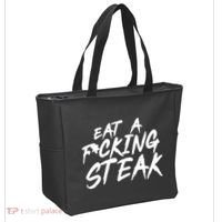 Eat A Fucking Steak Tote Bag thumb 2