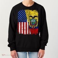 Ecuadorian American Flag Half USA Ecuador Root Proud Women's Sweatshirt thumb 0