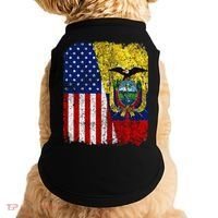 Ecuadorian American Flag Half USA Ecuador Root Proud Doggie Tank thumb 0