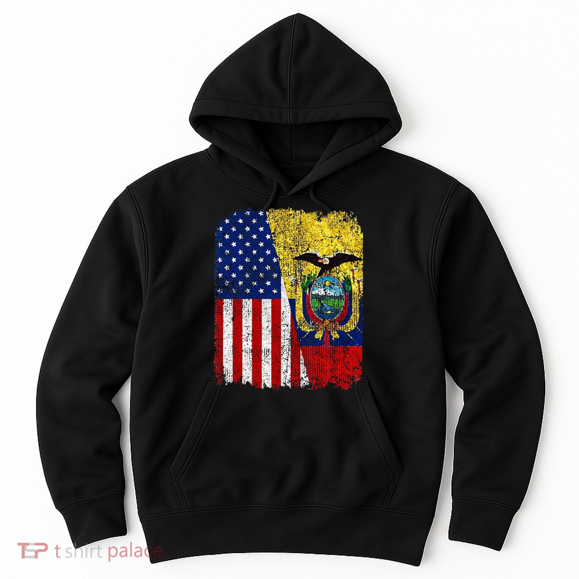 Ecuadorian American Flag Half USA Ecuador Root Proud Hoodie