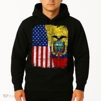Ecuadorian American Flag Half USA Ecuador Root Proud Hoodie thumb 2