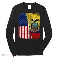 Ecuadorian American Flag Half USA Ecuador Root Proud Long Sleeve Shirt thumb 0