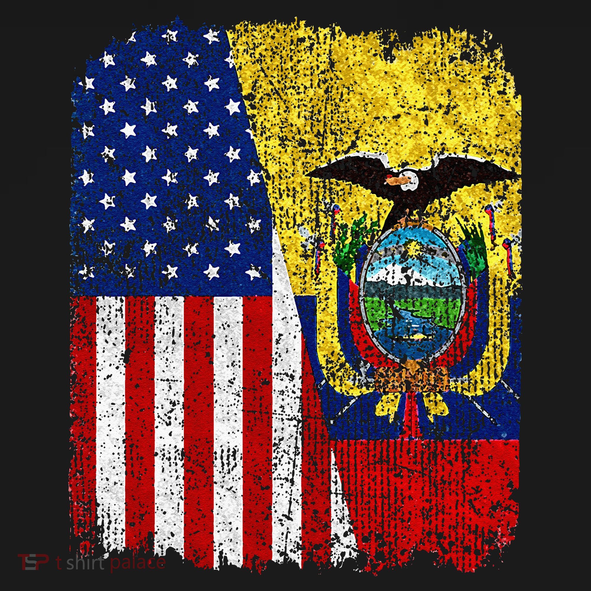 Ecuadorian American Flag Half USA Ecuador Root Proud Long Sleeve Shirt