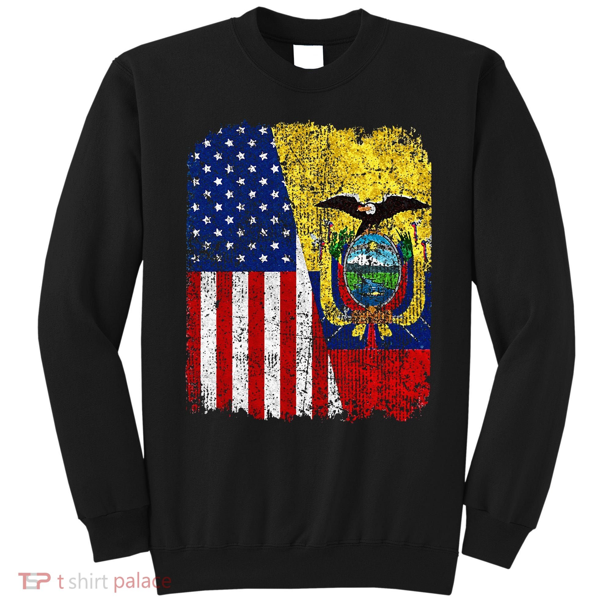 Ecuadorian American Flag Half USA Ecuador Root Proud Sweatshirt