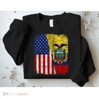 Ecuadorian American Flag Half USA Ecuador Root Proud Sweatshirt thumb 2