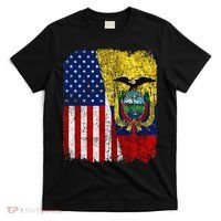 Ecuadorian American Flag Half USA Ecuador Root Proud T-Shirt thumb 0