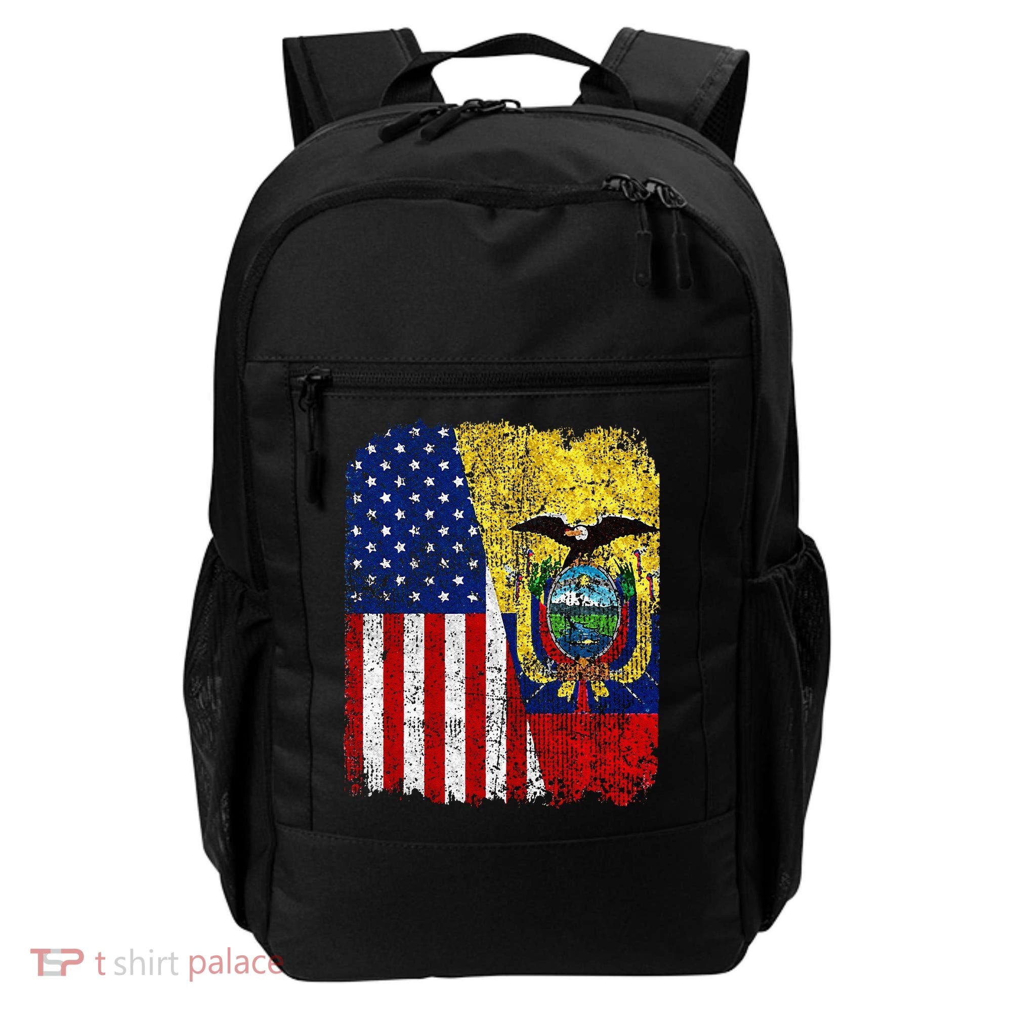 Ecuadorian American Flag Half USA Ecuador Root Proud Backpack