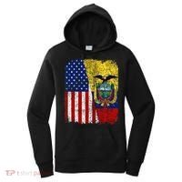 Ecuadorian American Flag Half USA Ecuador Root Proud Women's Hoodie thumb 0