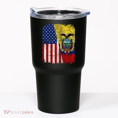 Ecuadorian American Flag Half USA Ecuador Root Proud Tumbler