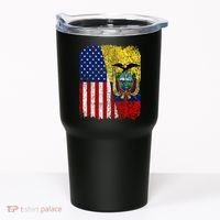 Ecuadorian American Flag Half USA Ecuador Root Proud Tumbler thumb 0