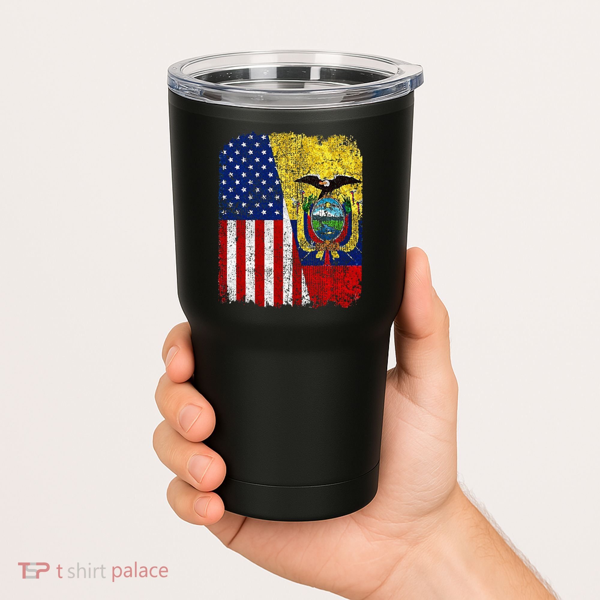Ecuadorian American Flag Half USA Ecuador Root Proud Tumbler