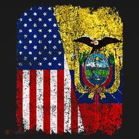 Ecuadorian American Flag Half USA Ecuador Root Proud Ornament thumb 1