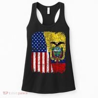Ecuadorian American Flag Half USA Ecuador Root Proud Women's Tank Top thumb 0
