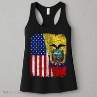 Ecuadorian American Flag Half USA Ecuador Root Proud Women's Tank Top thumb 3