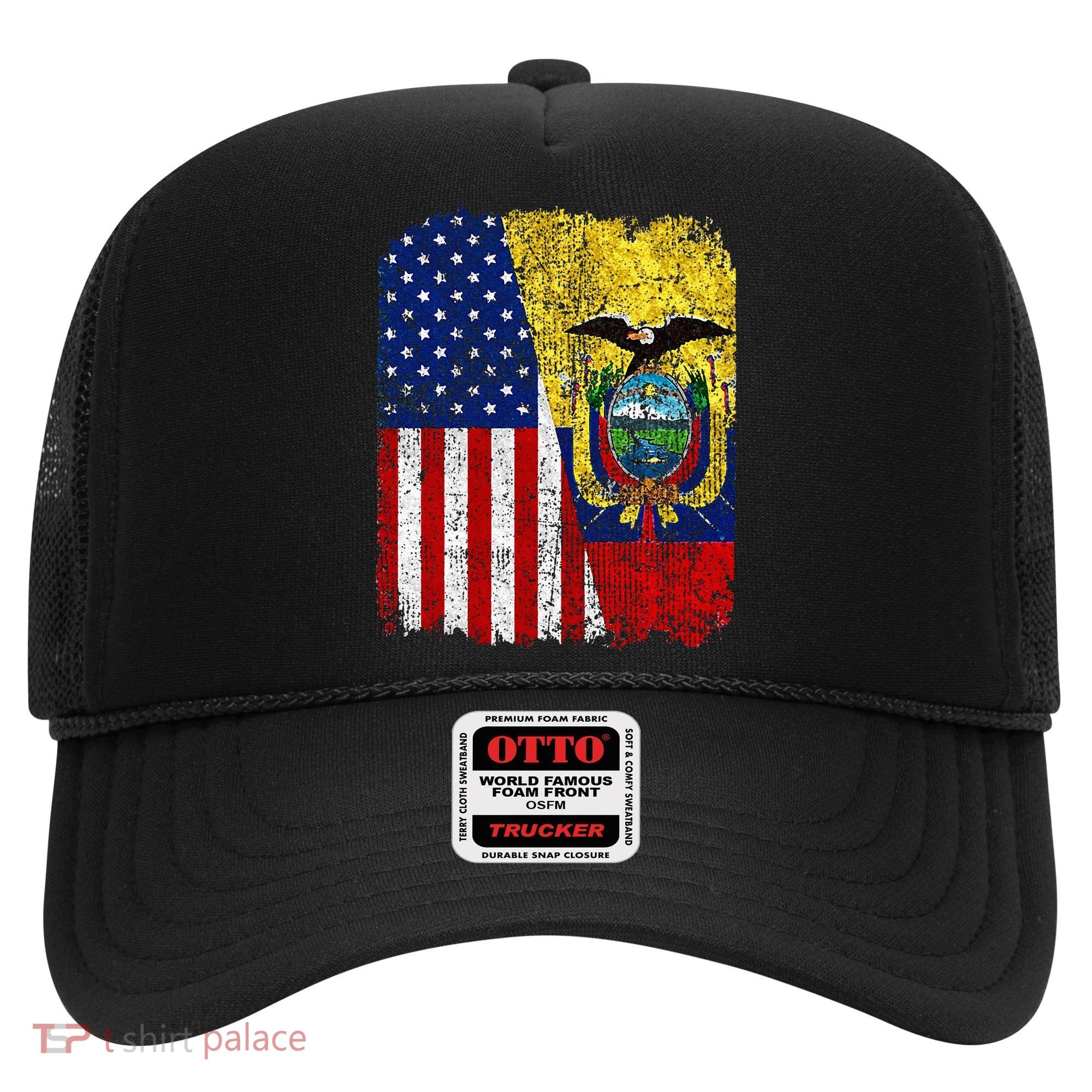 Ecuadorian American Flag Half USA Ecuador Root Proud Hat