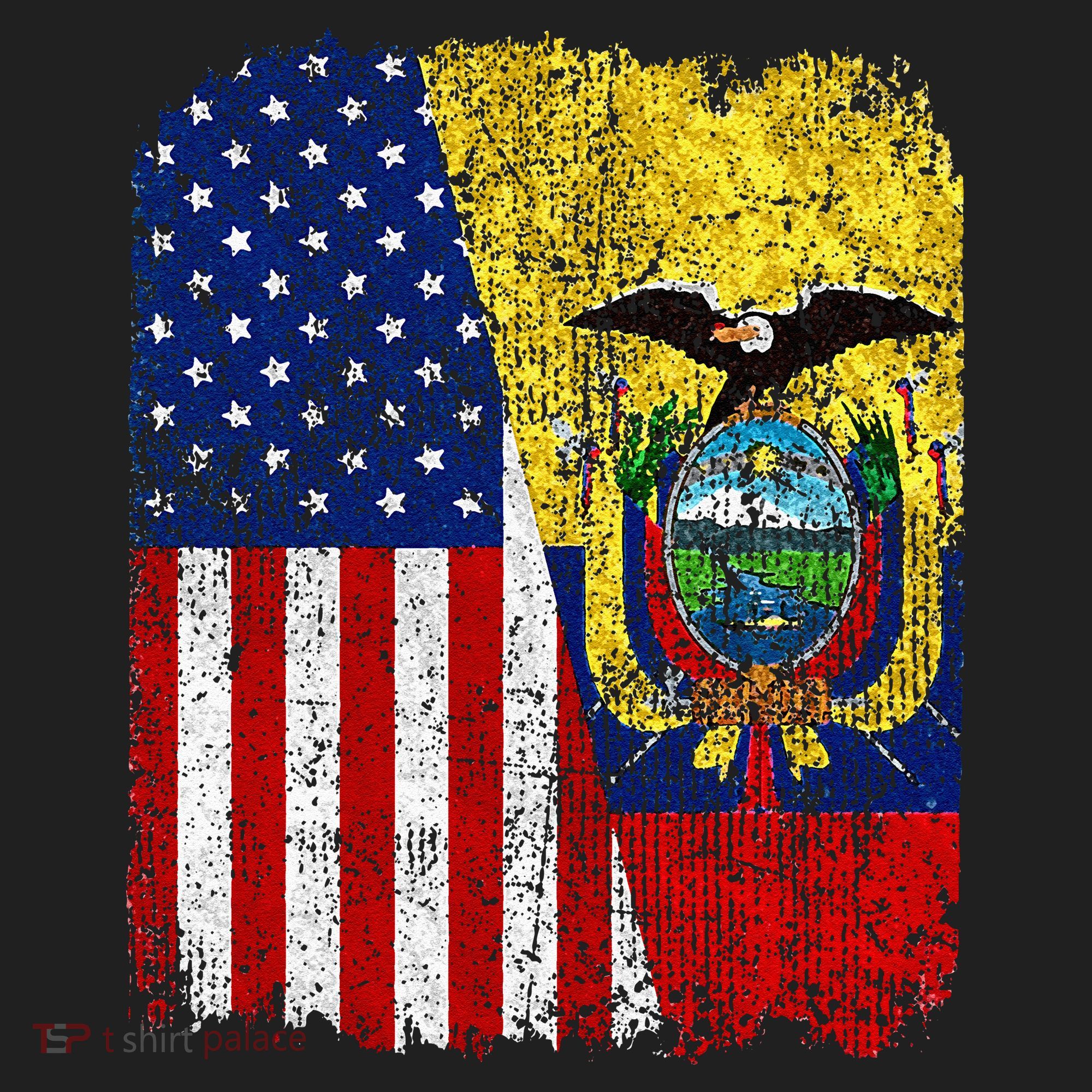 Ecuadorian American Flag Half USA Ecuador Root Proud Hat