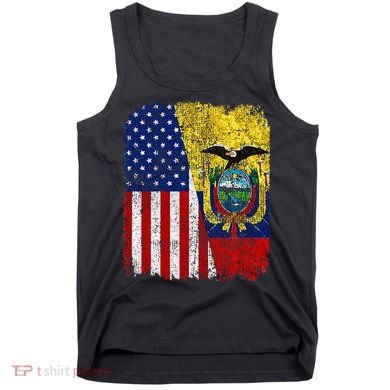Ecuadorian American Flag Half USA Ecuador Root Proud Tank Top
