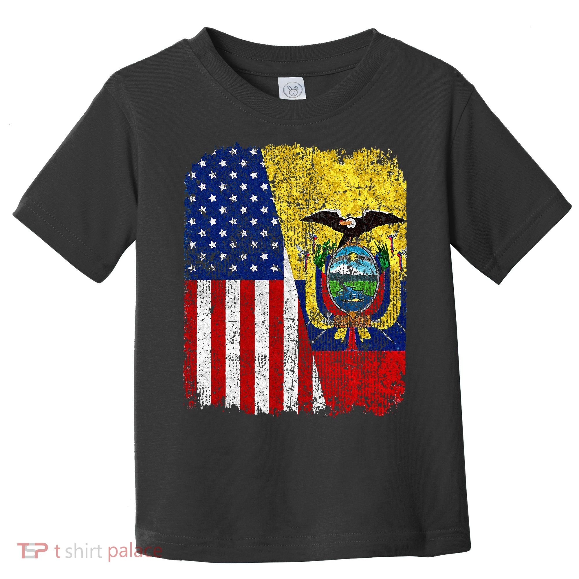 Ecuadorian American Flag Half USA Ecuador Root Proud Toddler T-Shirt