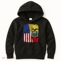 Ecuadorian American Flag Half USA Ecuador Root Proud Kids Hoodie thumb 0