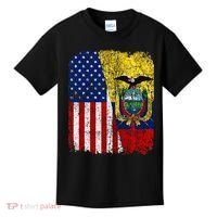 Ecuadorian American Flag Half USA Ecuador Root Proud Kids T-Shirt thumb 0