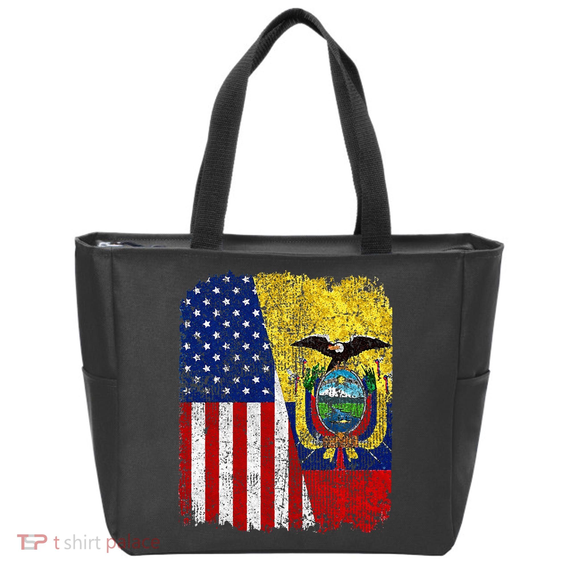 Ecuadorian American Flag Half USA Ecuador Root Proud Tote Bag