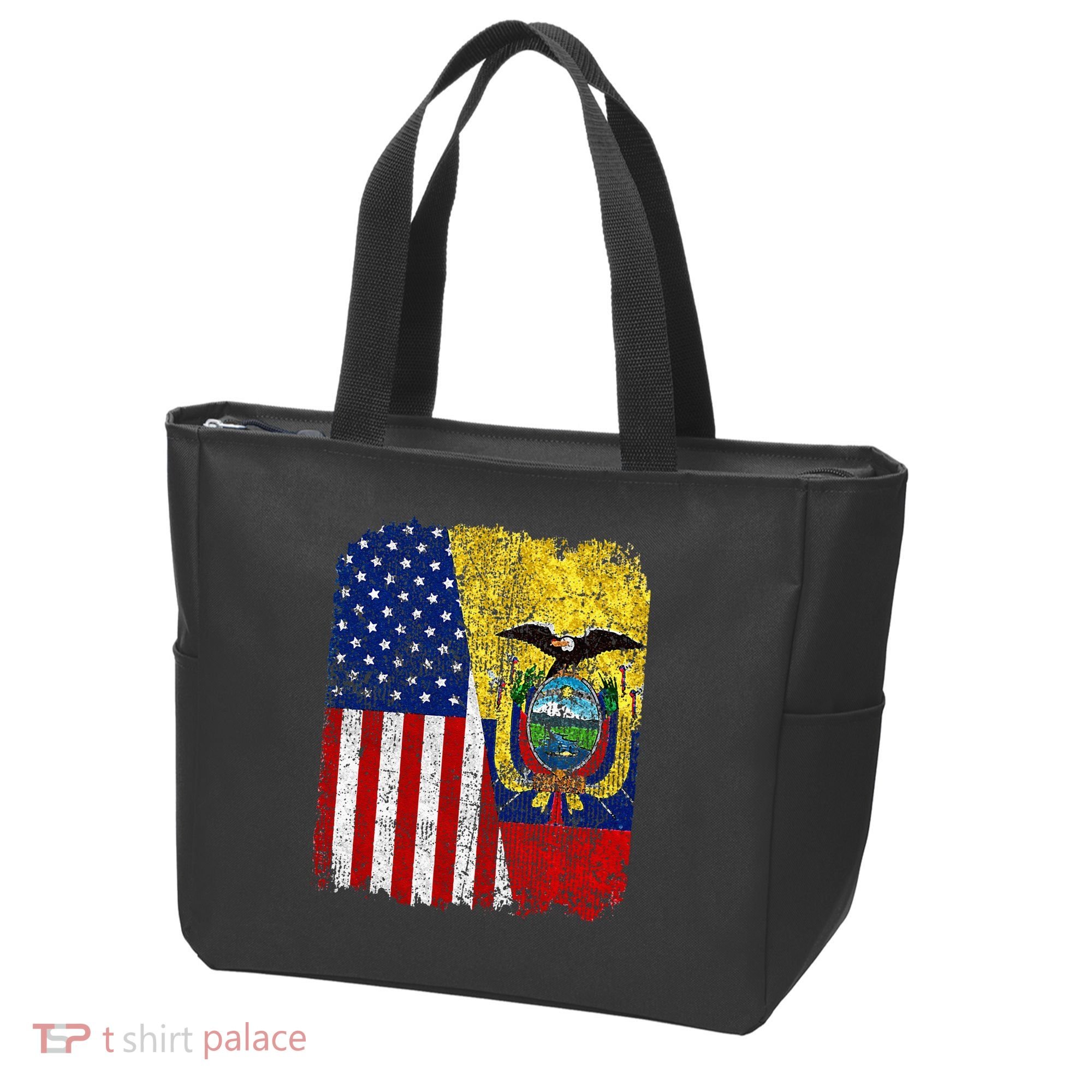 Ecuadorian American Flag Half USA Ecuador Root Proud Tote Bag