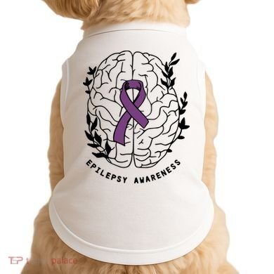 Epilepsy Awareness For Epilepsy Warrior Purple Ribbon Neurodiversity Doggie Tank