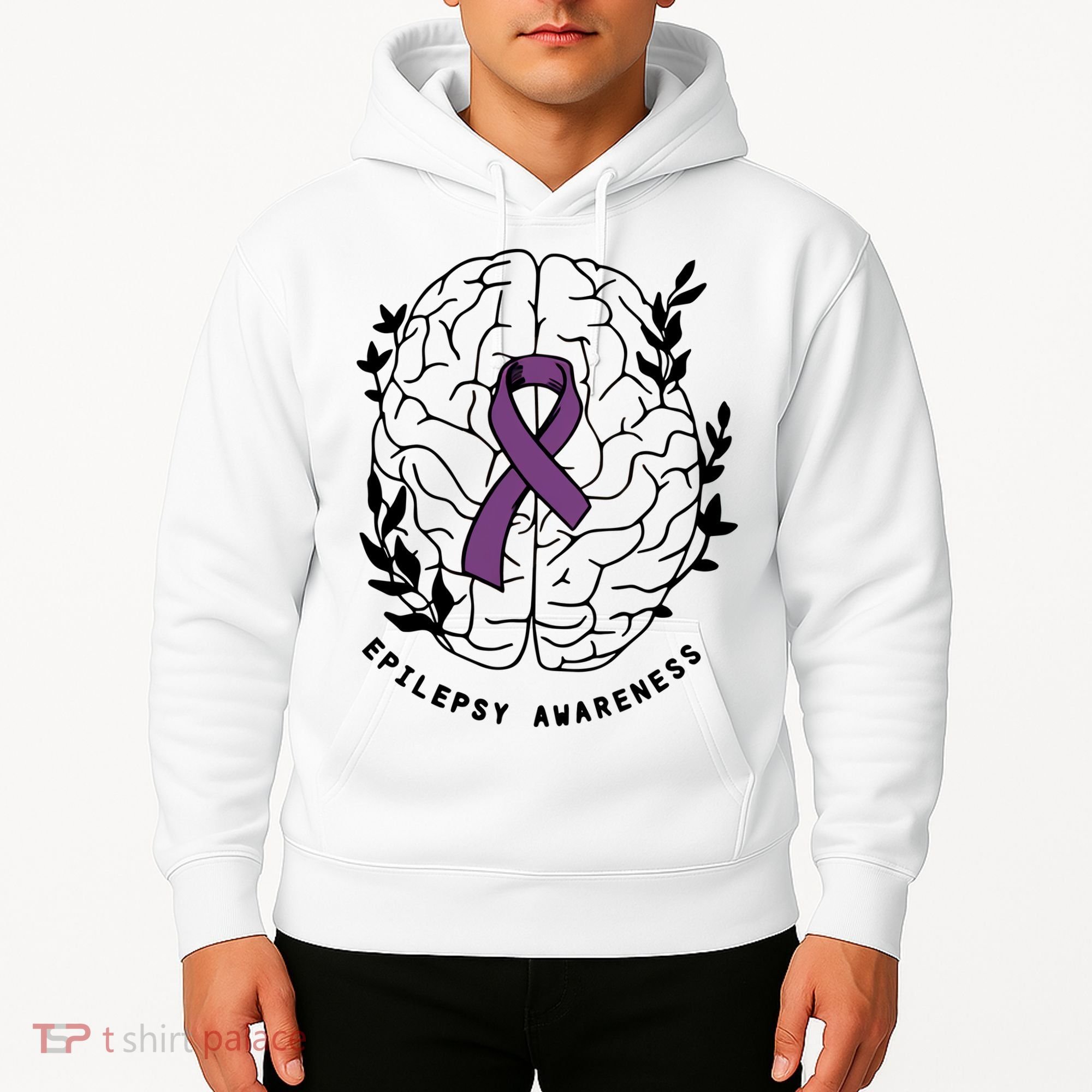Epilepsy Awareness For Epilepsy Warrior Purple Ribbon Neurodiversity Hoodie