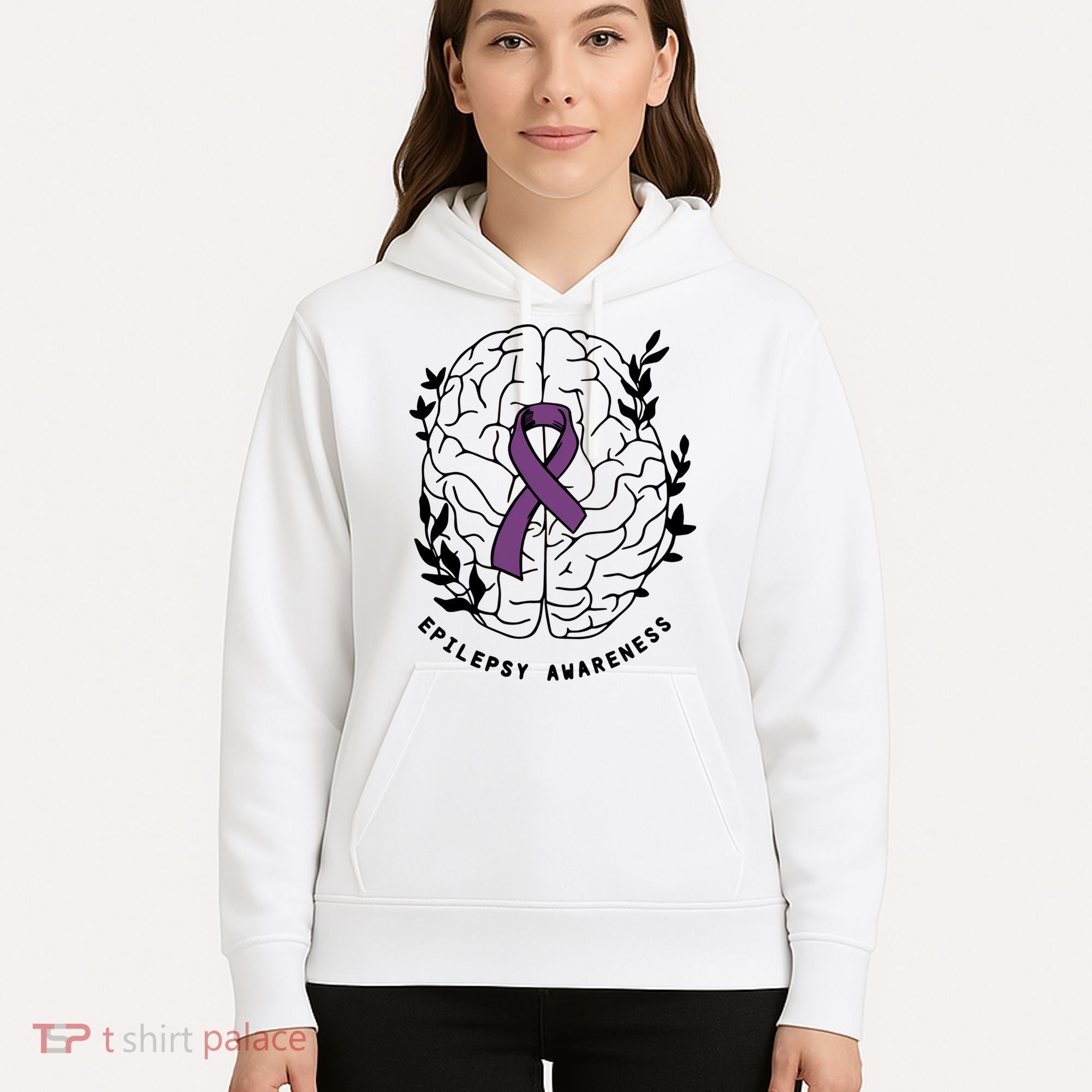 Epilepsy Awareness For Epilepsy Warrior Purple Ribbon Neurodiversity Hoodie